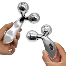 Wholesale handheld metal 3D portable mini face massage roller